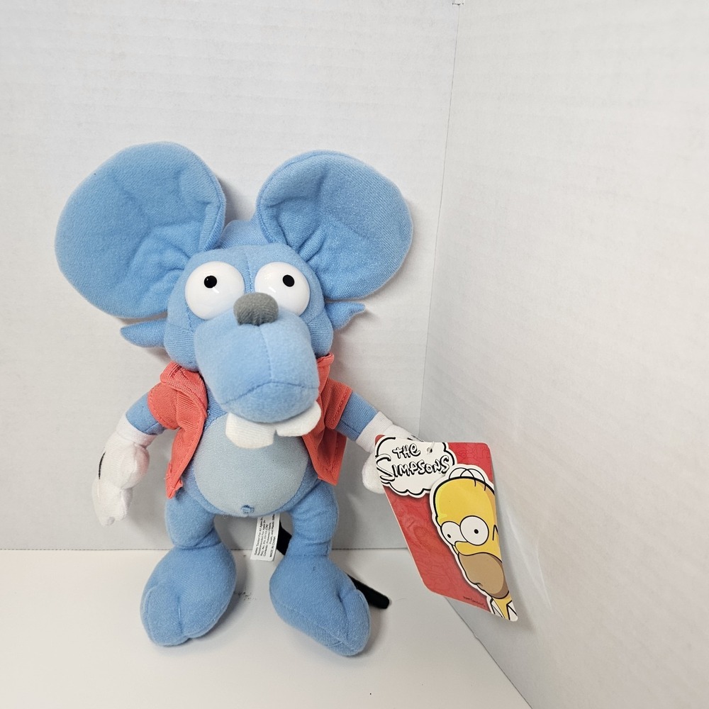 The Simpsons Itchy Plush 9‎ Inch Stuffed Animal Toy Factory w Tags Cartoon 2019